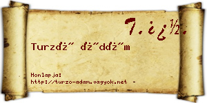 Turzó Ádám névjegykártya