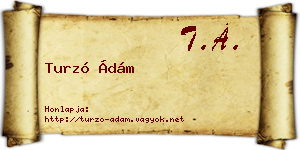 Turzó Ádám névjegykártya